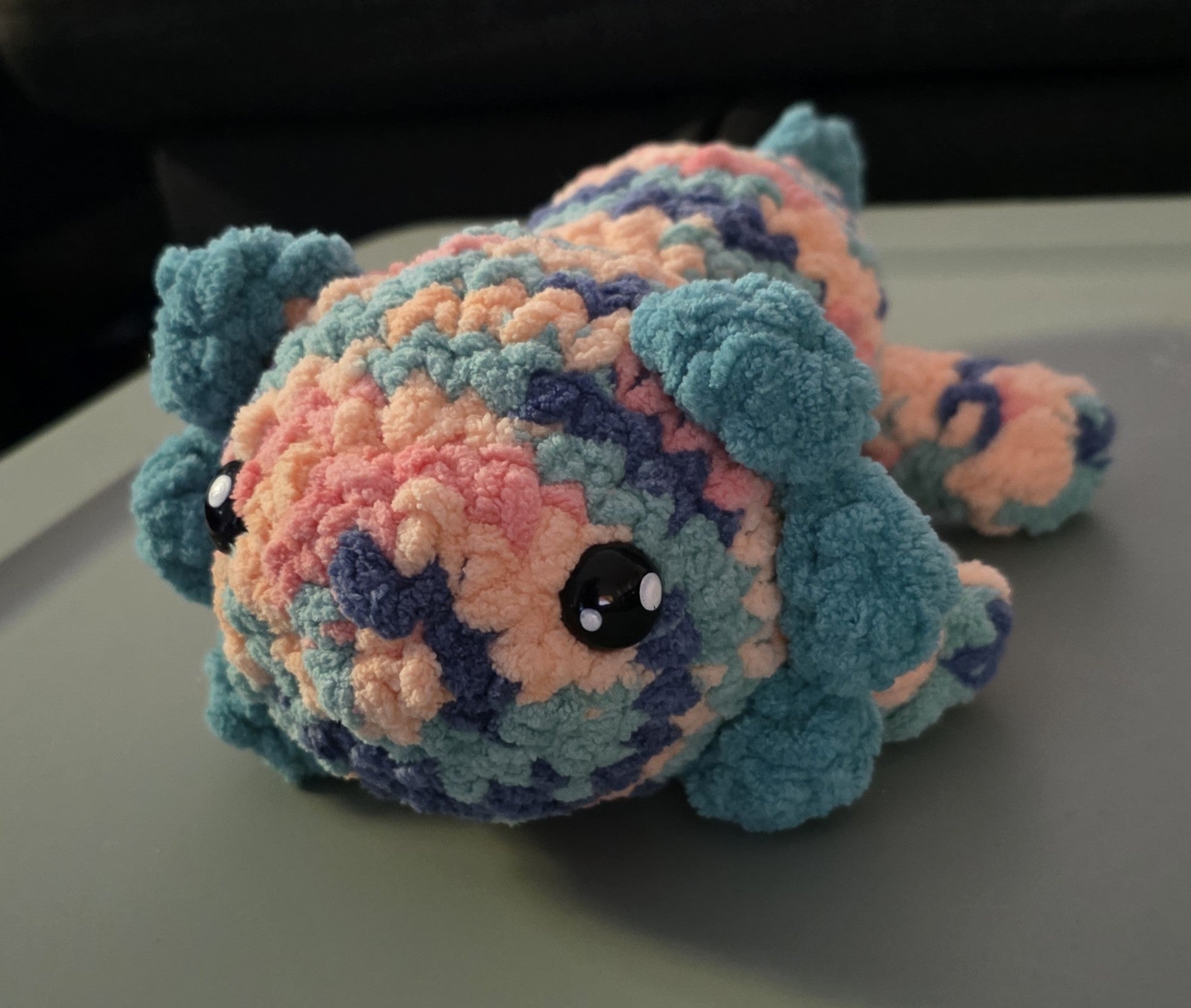 Axolito – Handmade Crochet Axolotl Plush (Multicolour)