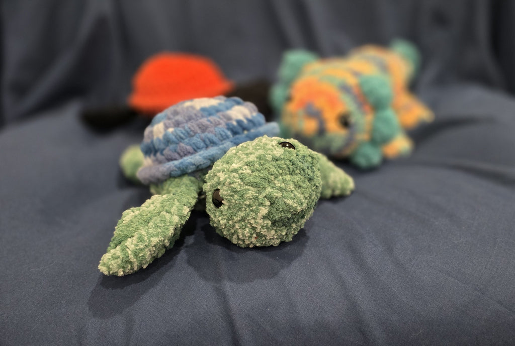 Handmade Plush Turtle – Soft Chenille Sea Turtle