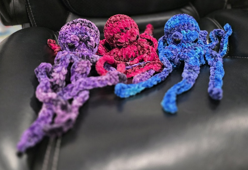 Velvet Octopus Plush – Hand-Crocheted Mini Octo