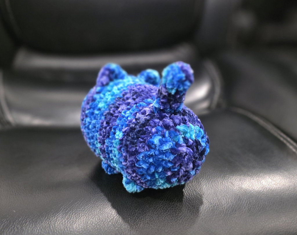 Grey Velvet Cat Plush – Handmade Crochet Kitty